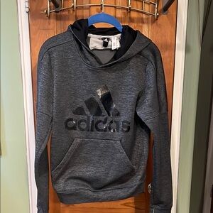 Women's Adidas Gray and Black Pullover Hoodie